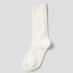 8 seconds Wool Blend Wide Ribbed Socks — Ivory