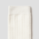 8 seconds Wool Blend Wide Ribbed Socks — Ivory
