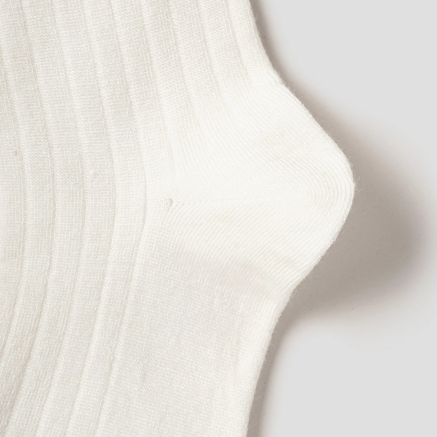 8 seconds Wool Blend Wide Ribbed Socks — Ivory