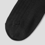 8 seconds Wool Blend Wide Ribbed Socks — Black