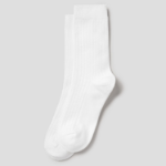 8 seconds Simple Ribbed Socks — Ivory