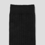 8 seconds Simple Ribbed Socks — Black