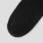 8 seconds Simple Ribbed Socks — Black