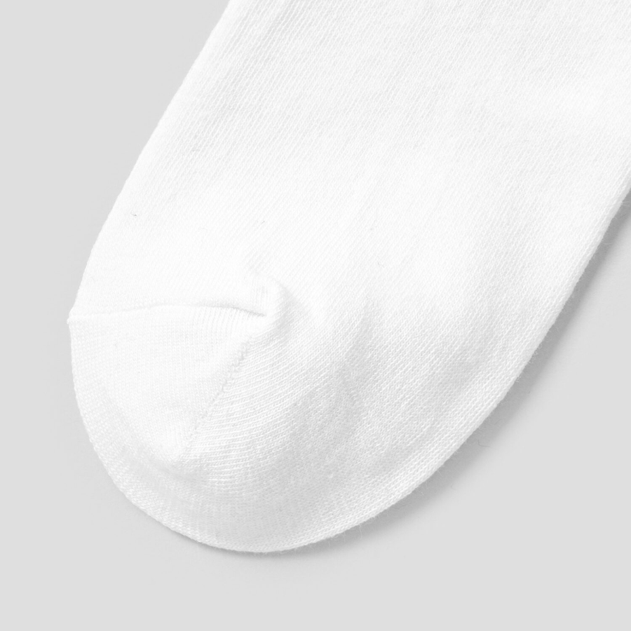 8 seconds Bear Embroidery Point Socks — White