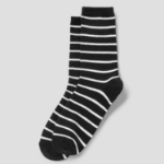 8 seconds Stripe Ribbed Socks — Black