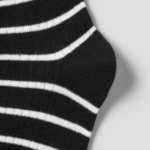 8 seconds Stripe Ribbed Socks — Black