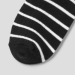 8 seconds Stripe Ribbed Socks — Black