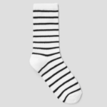 8 seconds Stripe Ribbed Socks — Ivory