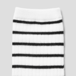 8 seconds Stripe Ribbed Socks — Ivory