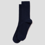 8 seconds Strong Twist Ribbed Socks — Navy