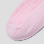 8 seconds Shirred Ankle Fine Ribbed Socks — Light Pink