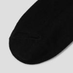 8 seconds Shirred Ankle Fine Ribbed Socks — Black