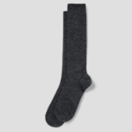 8 seconds Melange Ribbed Long Socks — Ash
