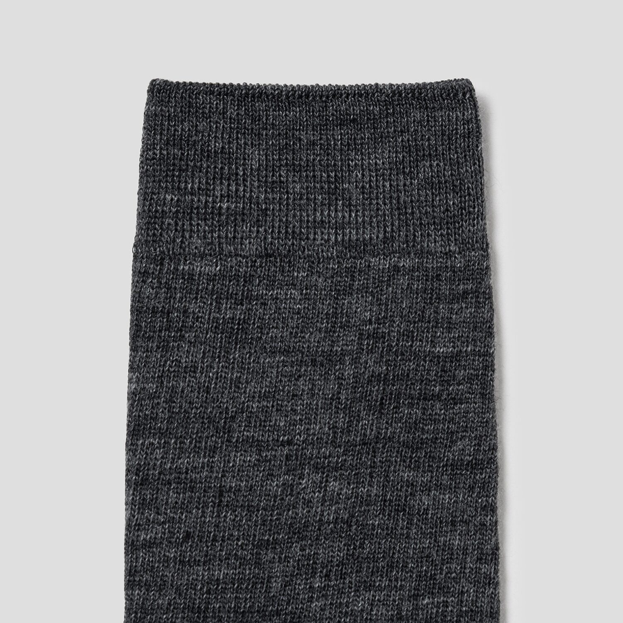 8 seconds Melange Ribbed Long Socks — Ash