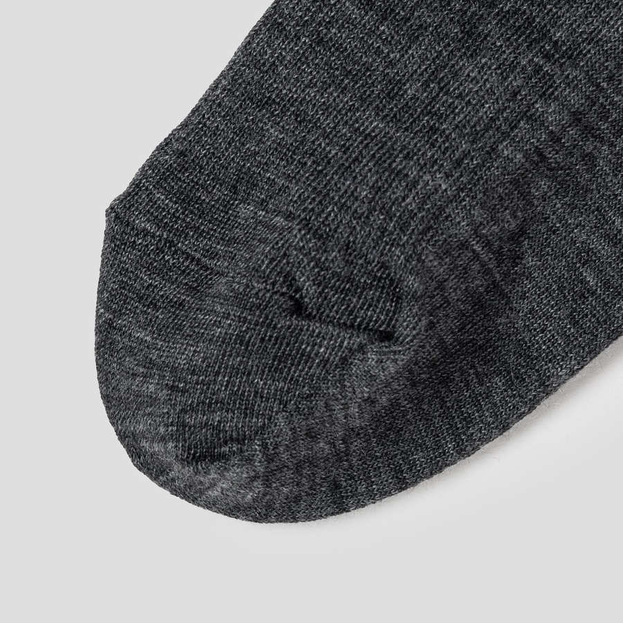 8 seconds Melange Ribbed Long Socks — Ash