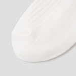 8 seconds Heart Embroidered Ribbed Socks — Ivory