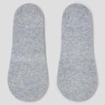 8 seconds Flower Jacquard No-Show Socks — Grey