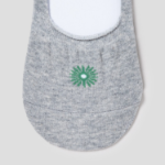 8 seconds Flower Jacquard No-Show Socks — Grey