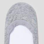 8 seconds Flower Jacquard No-Show Socks — Grey