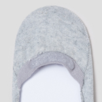 8 seconds Flower Jacquard No-Show Socks — Grey