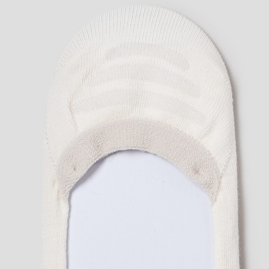 8 seconds Flower Jacquard No-Show Socks — Ivory