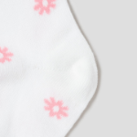 8 seconds Flower Jacquard Socks — Light Pink