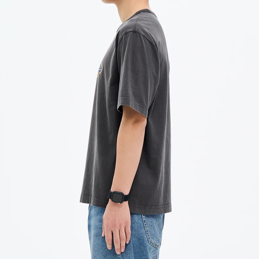 8 seconds Garment Dyeing Oval Graphic T-shirt – Ash