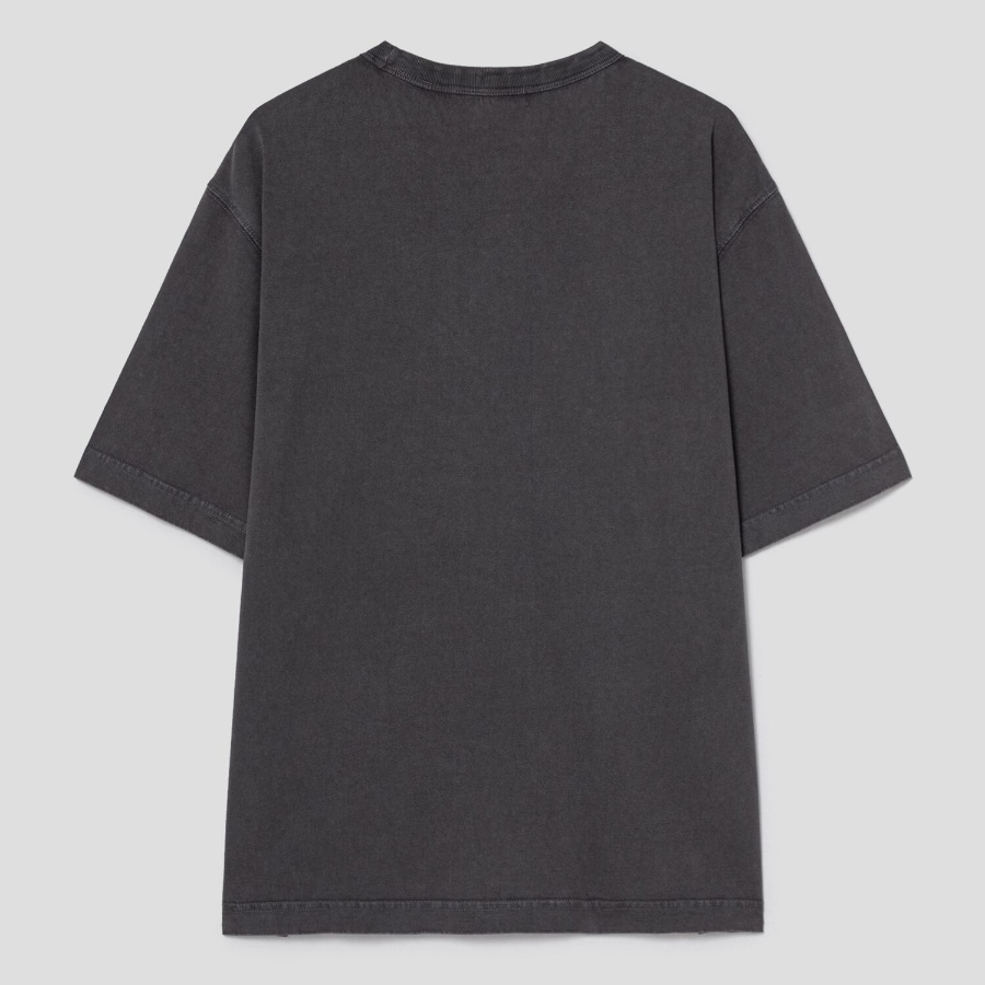 8 seconds Garment Dyeing Oval Graphic T-shirt – Ash