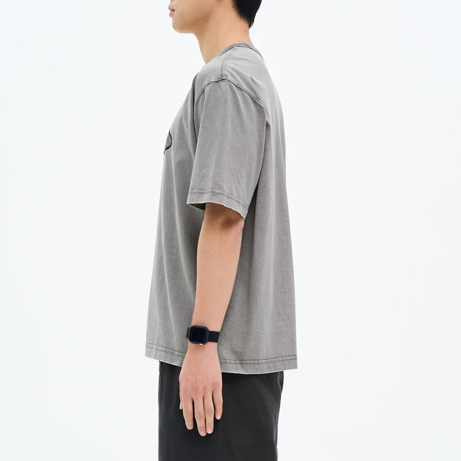 8 seconds Garment Dyeing Oval Graphic T-shirt – Light Grey