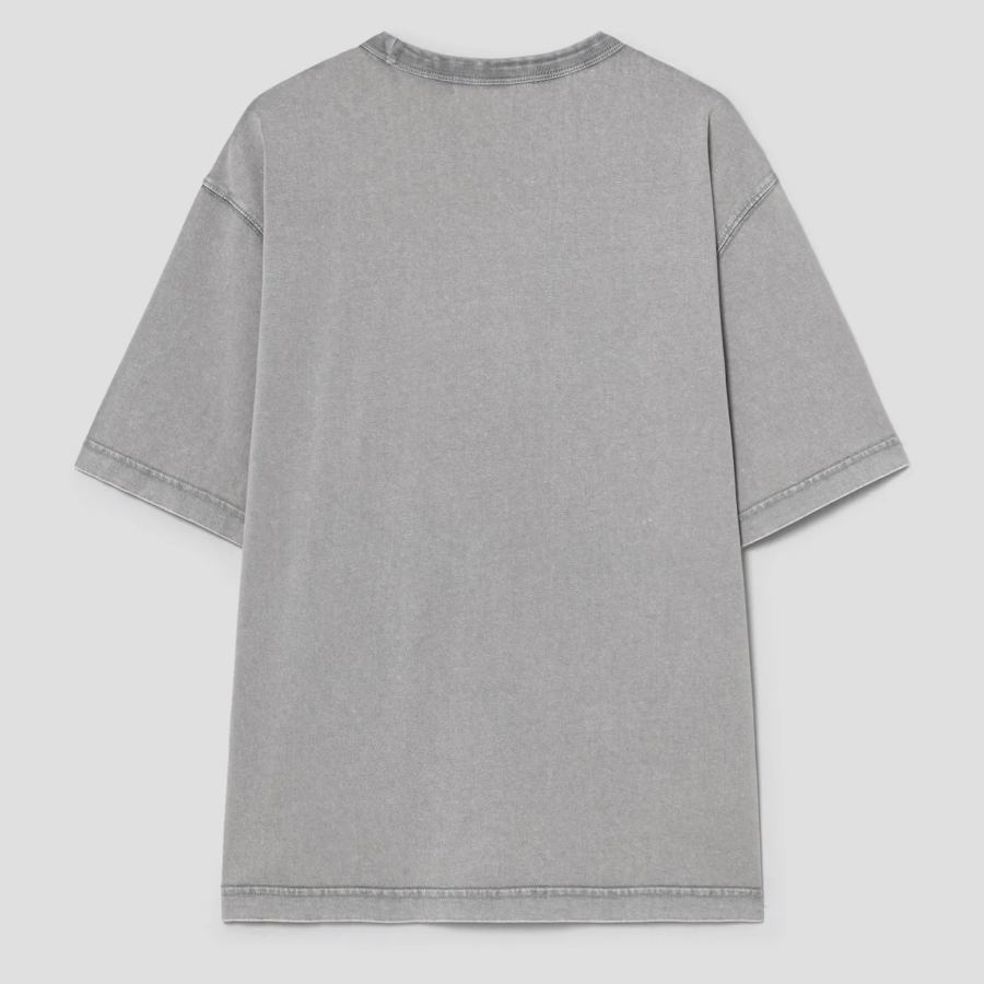 8 seconds Garment Dyeing Oval Graphic T-shirt – Light Grey