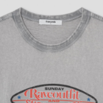 8 seconds Garment Dyeing Oval Graphic T-shirt – Light Grey