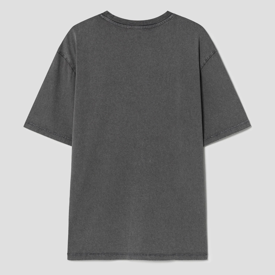 8 seconds Garment Dyeing One-point Short Sleeve T-shirt – Ash