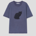 8 seconds Garment Dyeing One-point Short Sleeve T-shirt – Purple