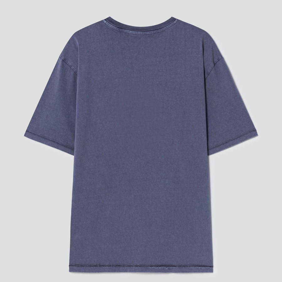 8 seconds Garment Dyeing One-point Short Sleeve T-shirt – Purple