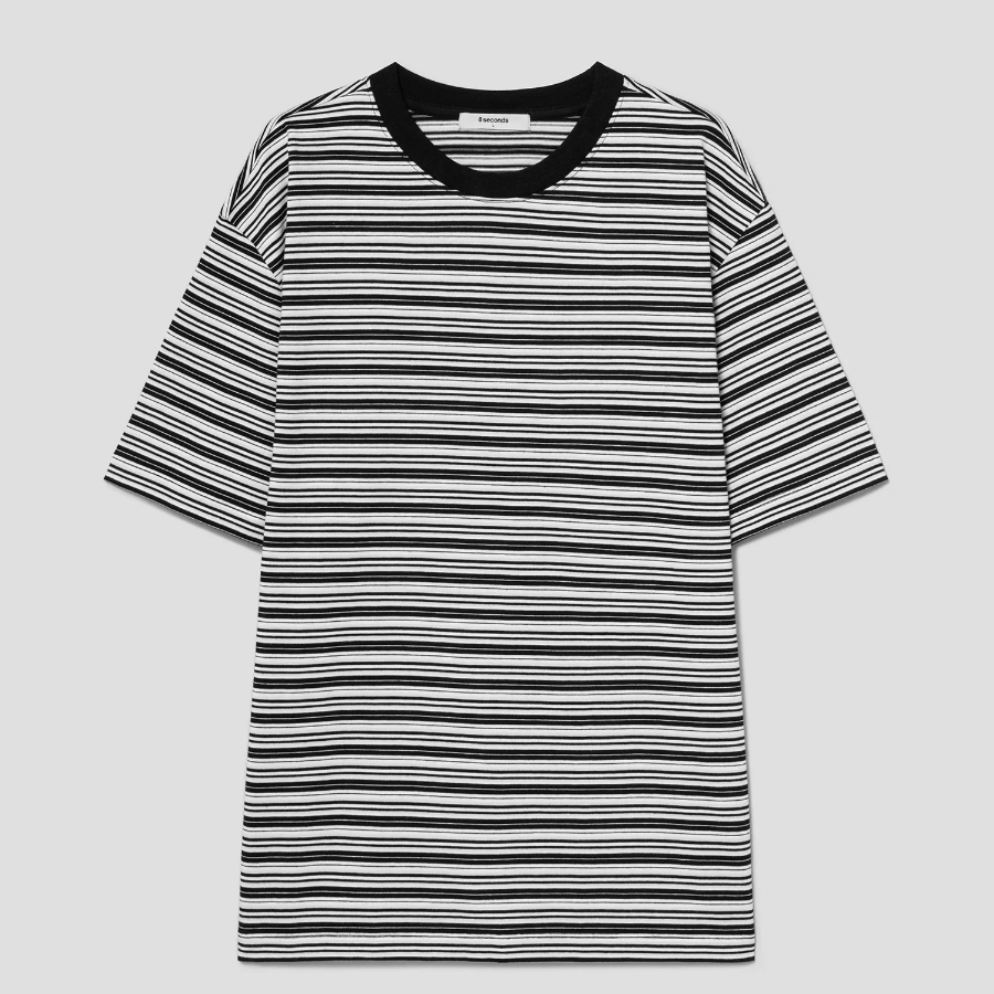 8 seconds Multi Stripe T-shirt – Black Multi