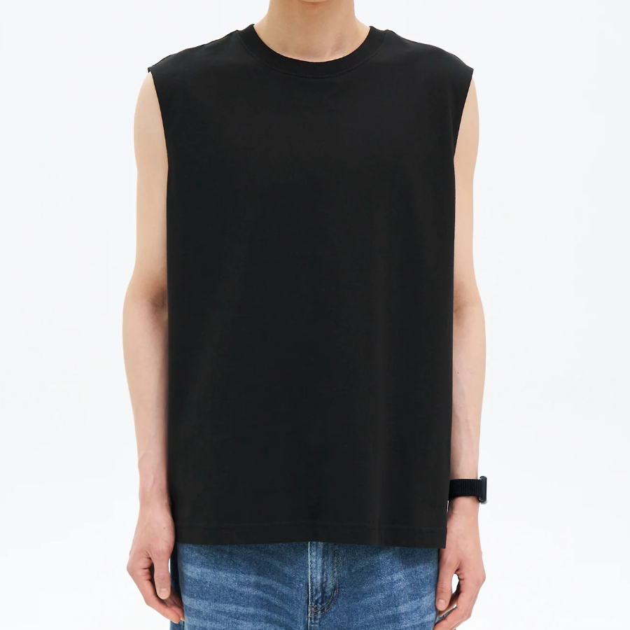 8 seconds Daily Cotton Sleeveless — Black