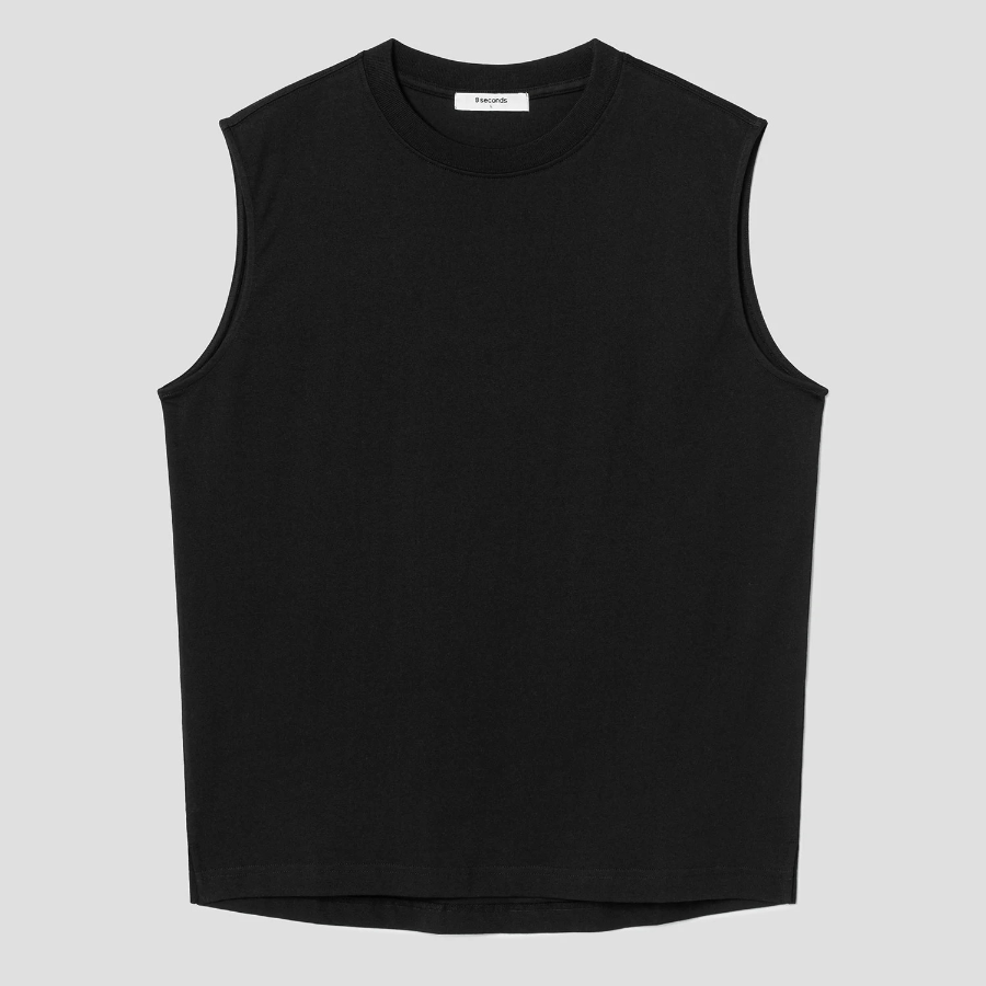 8 seconds Daily Cotton Sleeveless — Black
