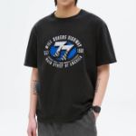 8 seconds Pigment Dye Graphic T-shirt — Ash