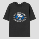 8 seconds Pigment Dye Graphic T-shirt — Ash