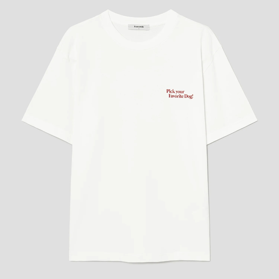 8 seconds Animal Graphic T-shirt — White