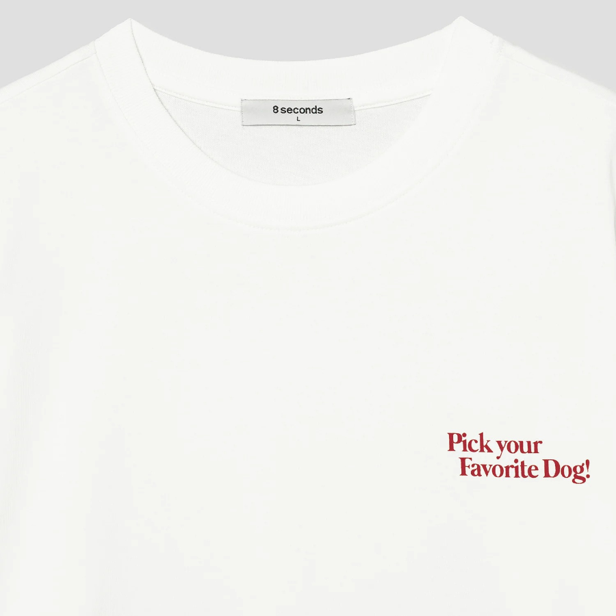 8 seconds Animal Graphic T-shirt — White