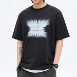 8 seconds Soft Cotton Blur Lettering T-shirt — Ash