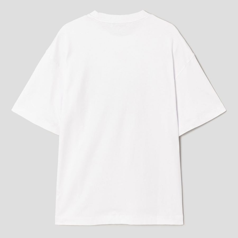 8 seconds Soft Cotton Blur Lettering T-shirt — White