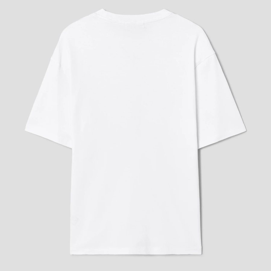 8 seconds Soft Cotton Small Lettering T-shirt — White