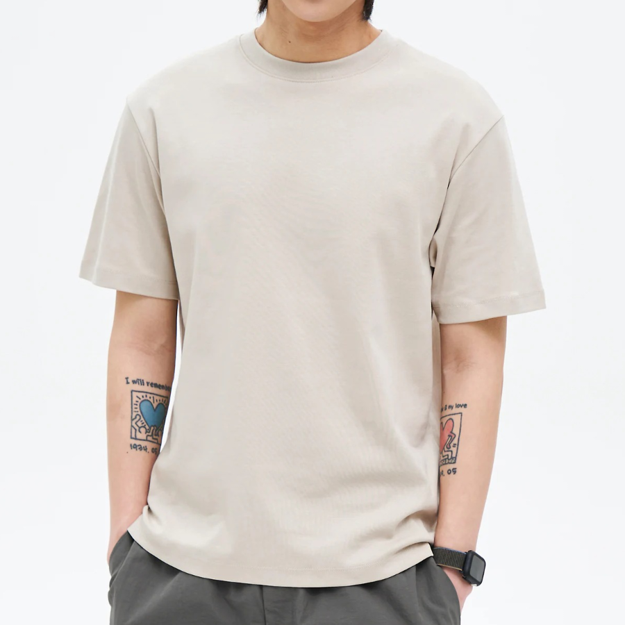 8 seconds Soft Cotton Relaxed Fit T-shirt — Ivory
