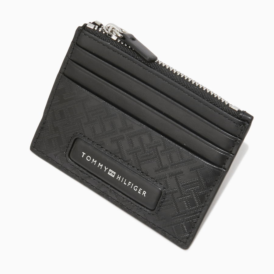 Tommy Hilfiger Monogram Zip Card Wallet