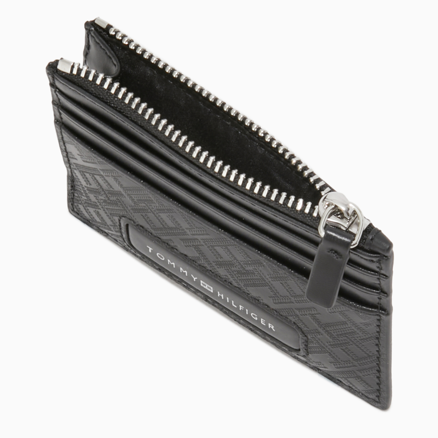 Tommy Hilfiger Monogram Zip Card Wallet