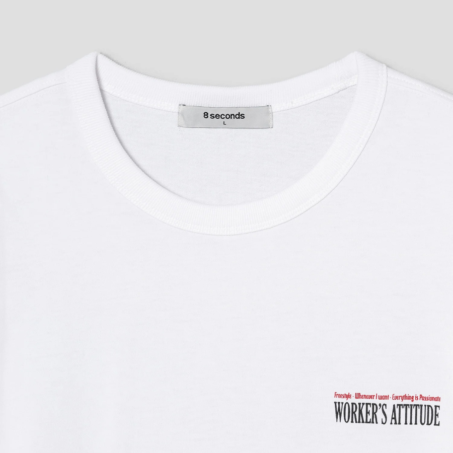 8 seconds Walker Graphic T-shirt — White