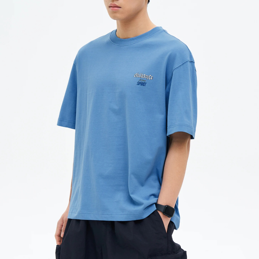 8 seconds Spirit Back Lettering Graphic T-shirt — Sky Blue