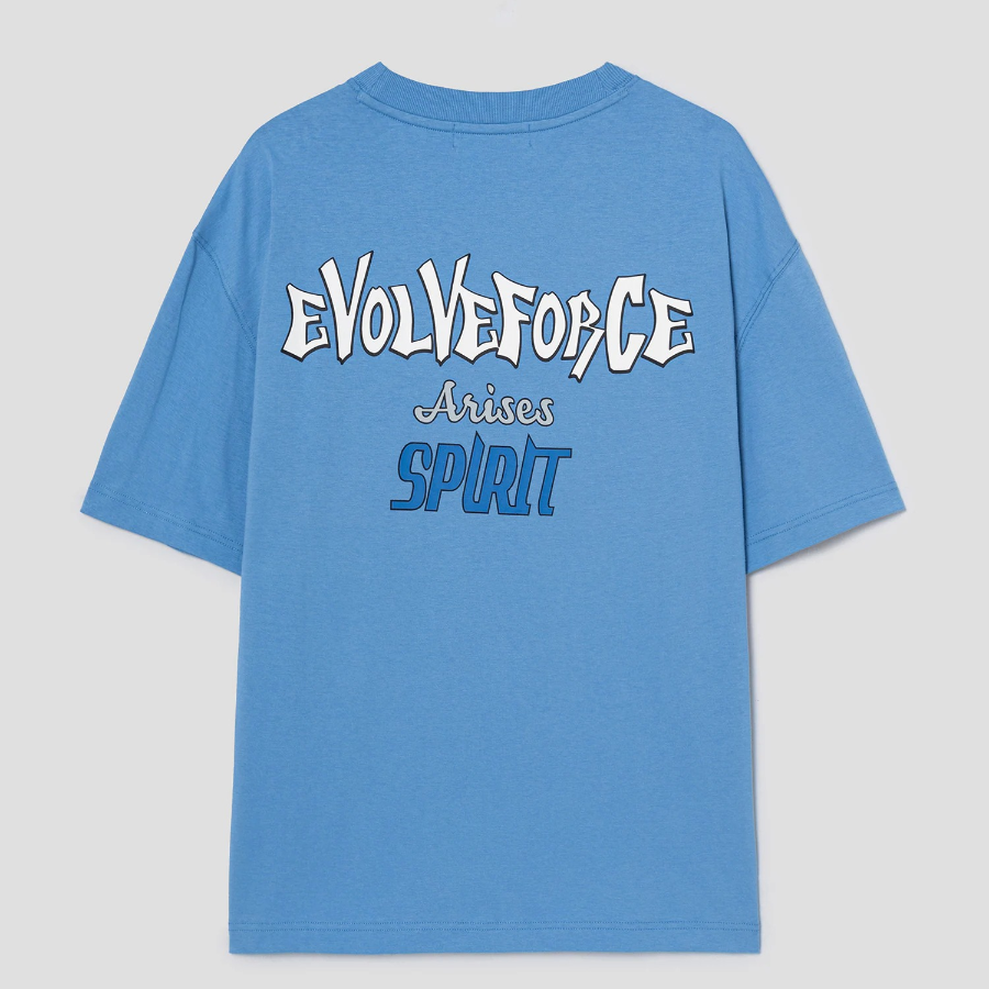 8 seconds Spirit Back Lettering Graphic T-shirt — Sky Blue